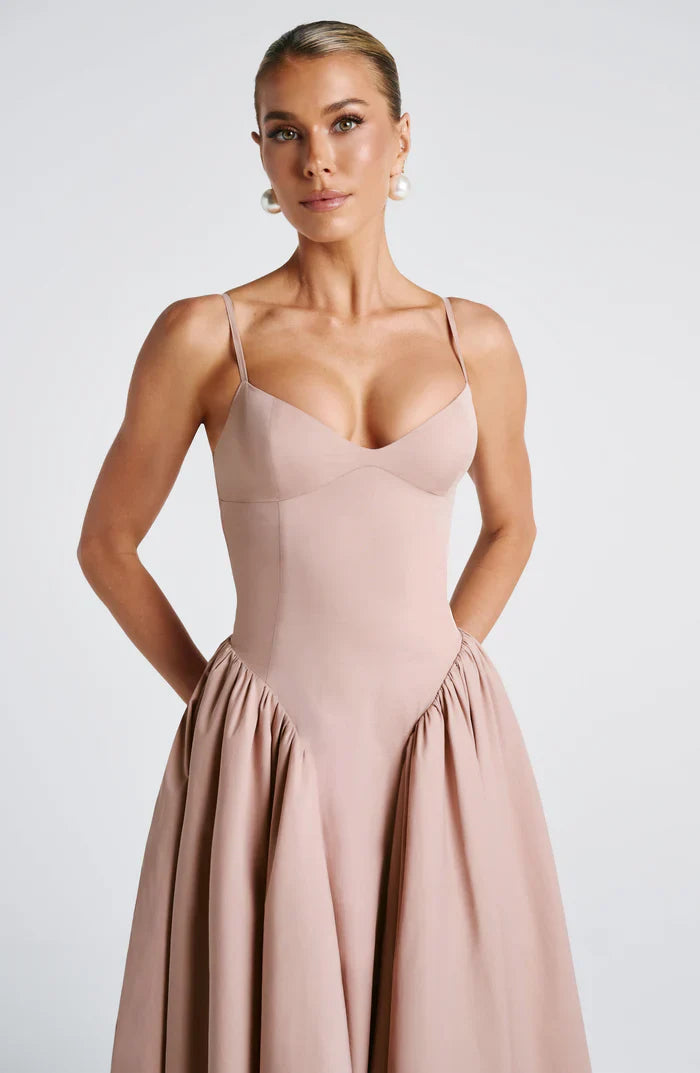 EMERSON MIDI DRESS - NUDE