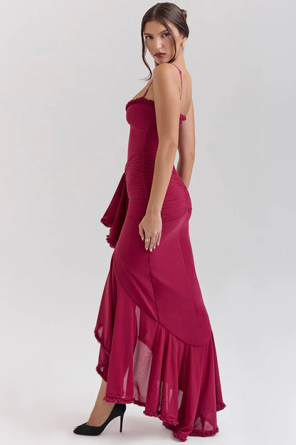 ELOWEN MAXI DRESS - MAROON
