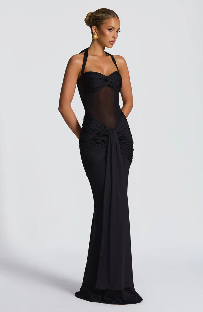 VIXEN MAXI DRESS - BLACK
