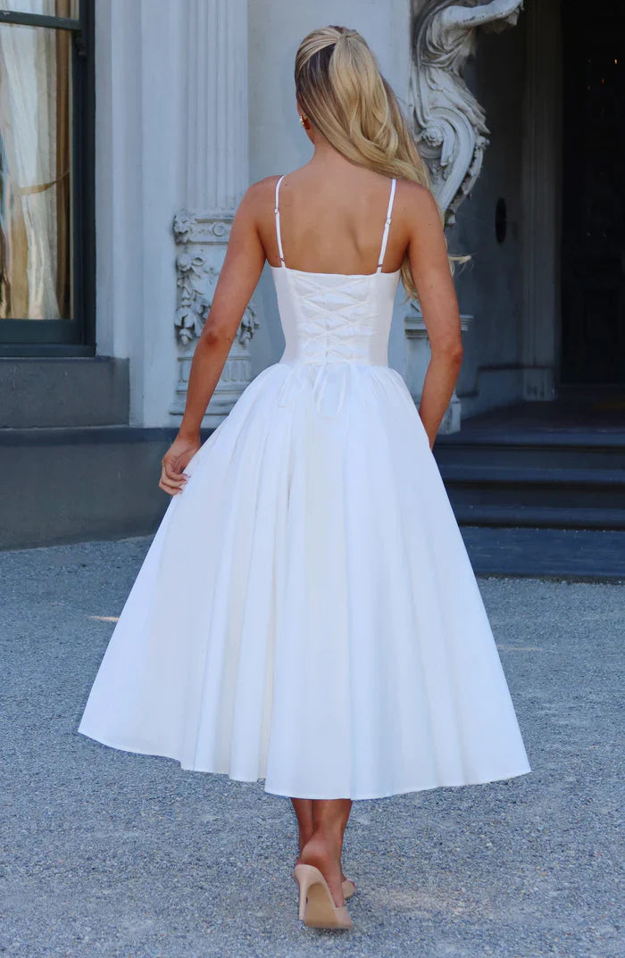 EMERSON MIDI DRESS - WHITE