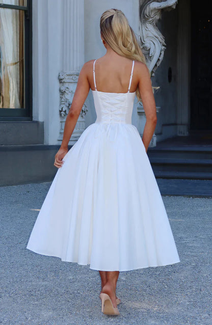 EMERSON MIDI DRESS - WHITE