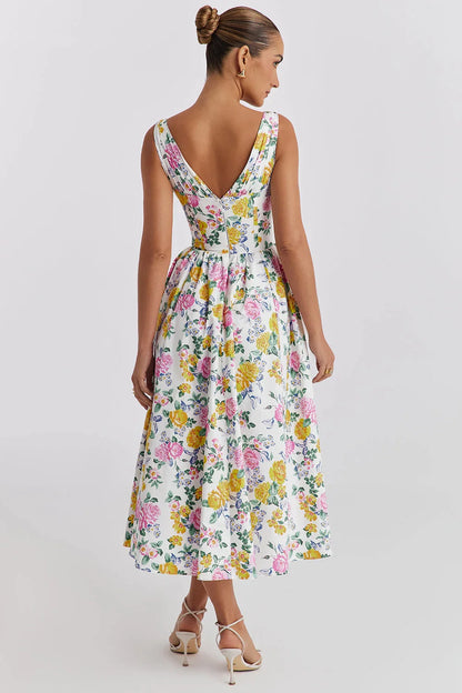 CRYSTAL MIDI DRESS - DAFFODIL