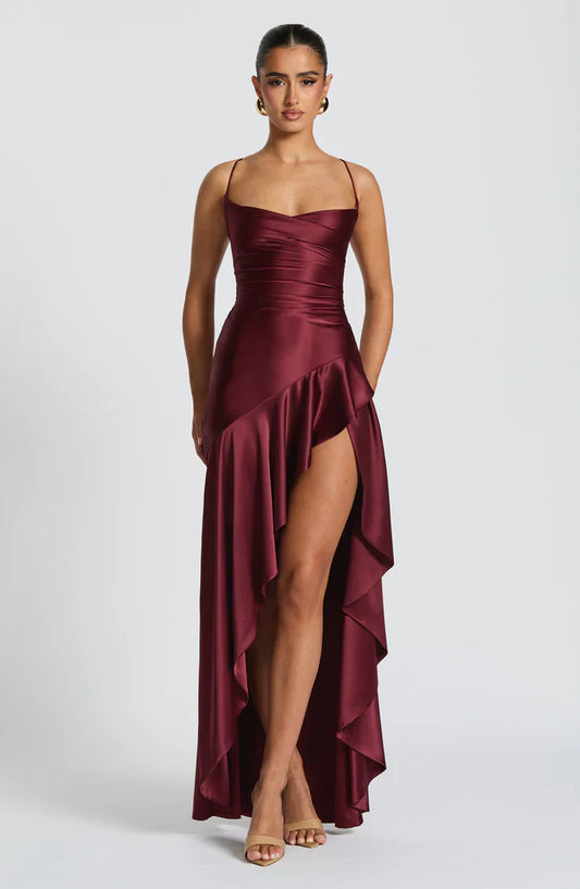 SAMIRA MAXI DRESS - BURGUNDY