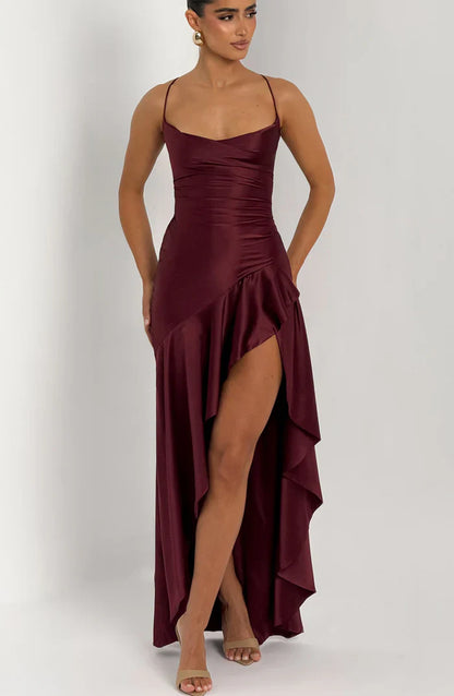 SAMIRA MAXI DRESS - BURGUNDY