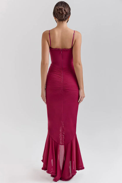 ELOWEN MAXI DRESS - MAROON