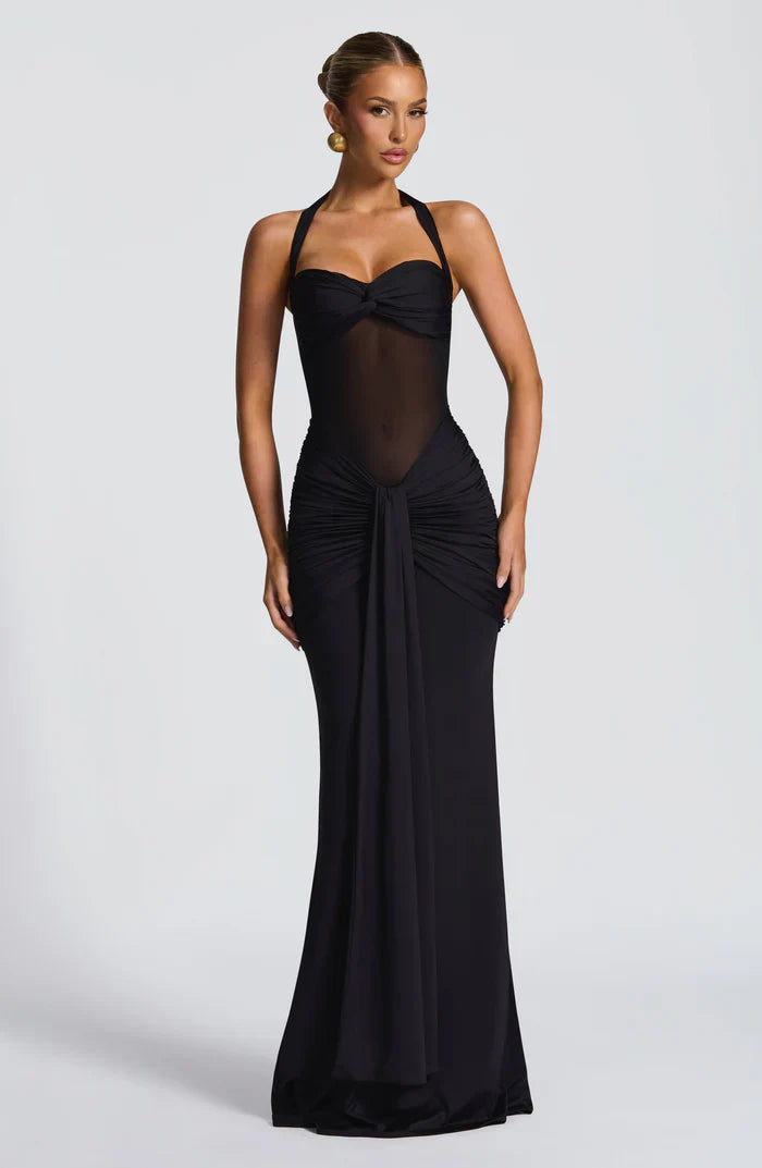 VIXEN MAXI DRESS - BLACK