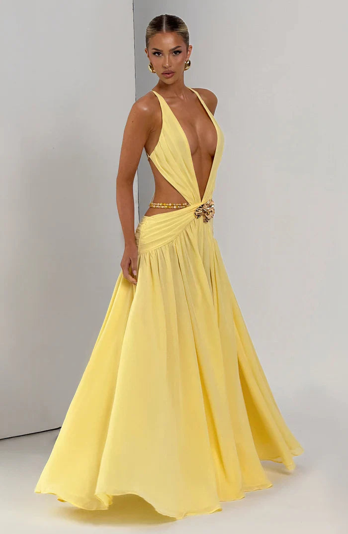 INDIANNA MAXI DRESS - YELLOW