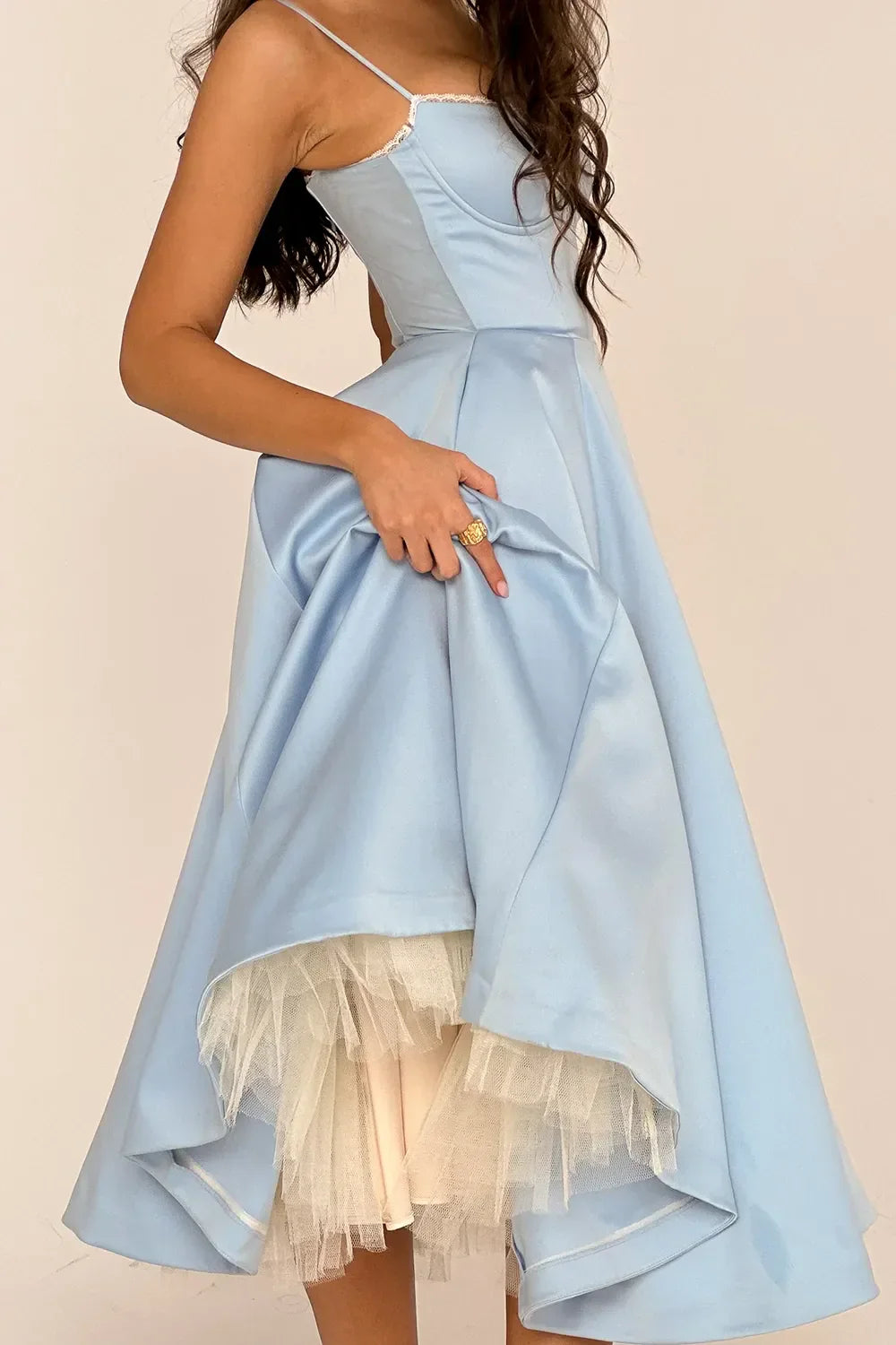 SELENE MIDI DRESS - LIGHT BLUE