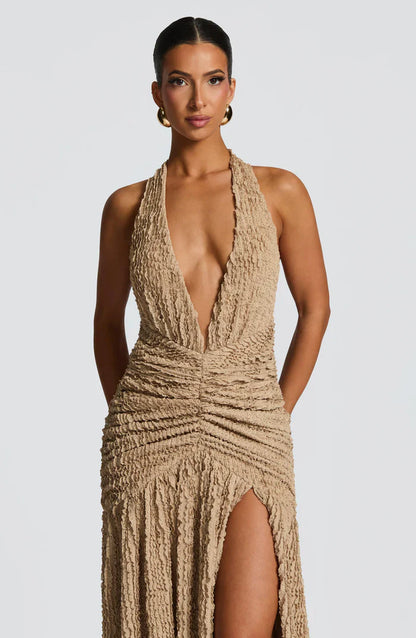 MINERVA MAXI DRESS - BEIGE