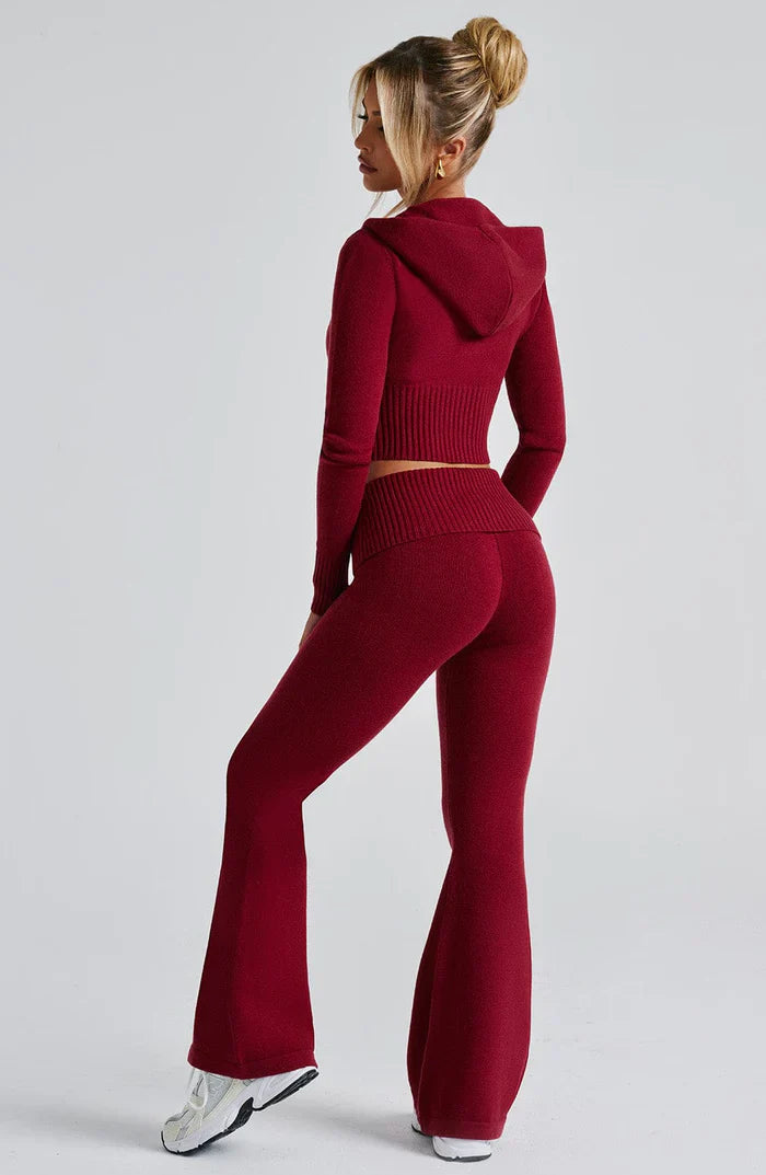 PORTIA KNIT SET - BURGUNDY