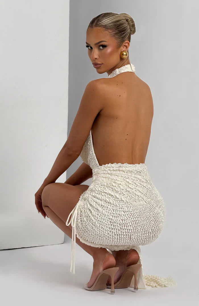 AIRLA MIDI DRESS - WHITE