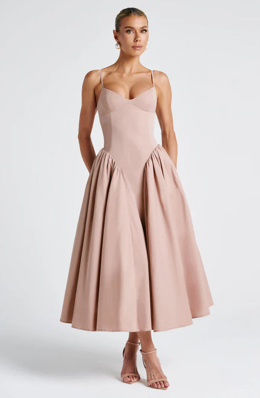 EMERSON MIDI DRESS - NUDE