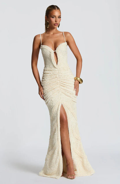 LYSANDRA MAXI DRESS - WHITE