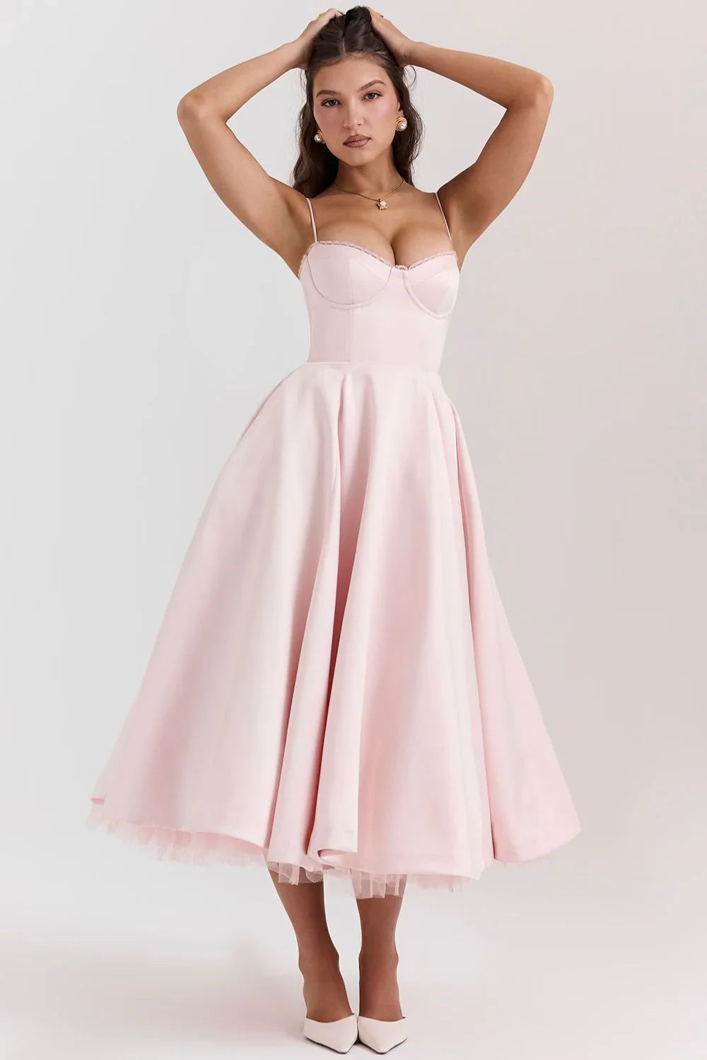 SELENE MIDI DRESS - PINK