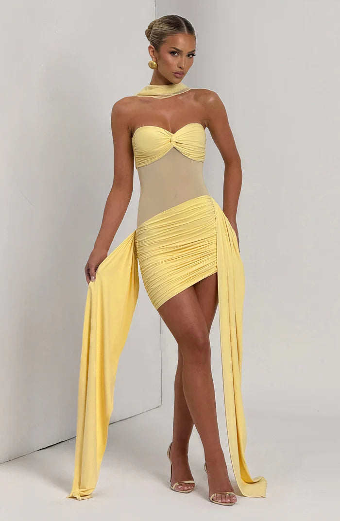 FIORELLA MINI DRESS - YELLOW