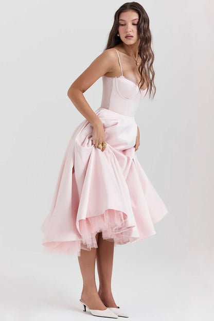 SELENE MIDI DRESS - PINK