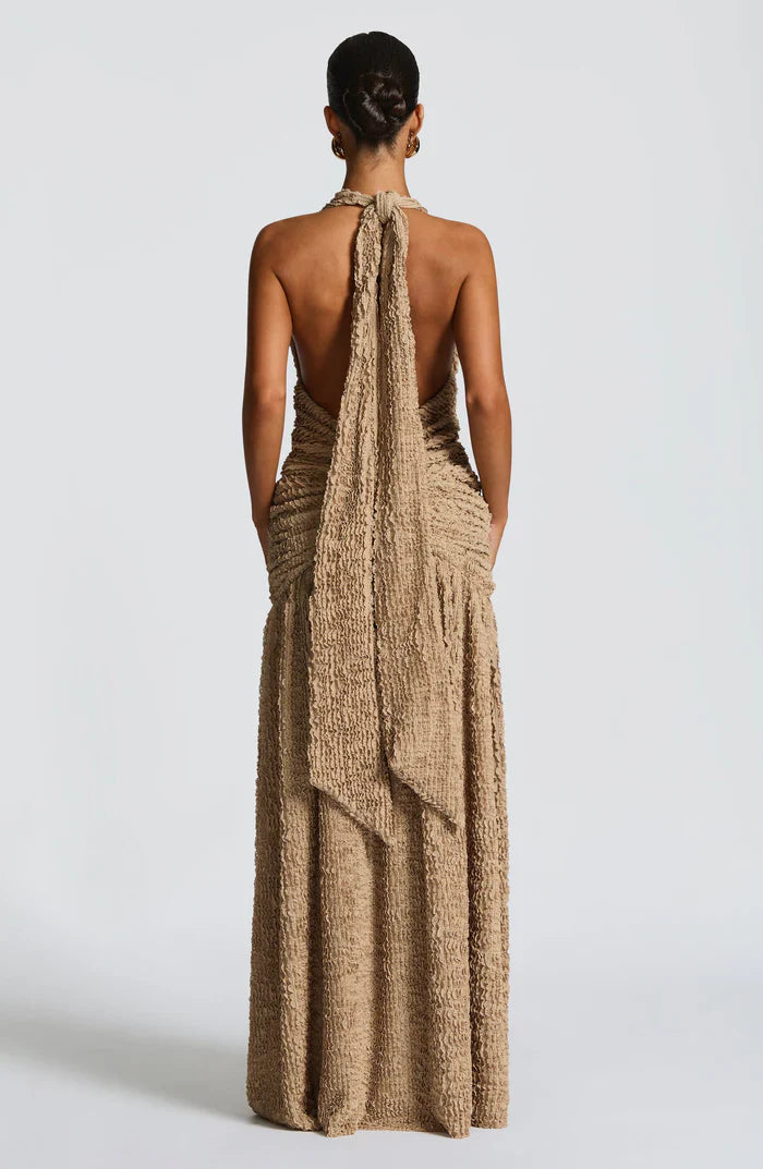 MINERVA MAXI DRESS - BEIGE
