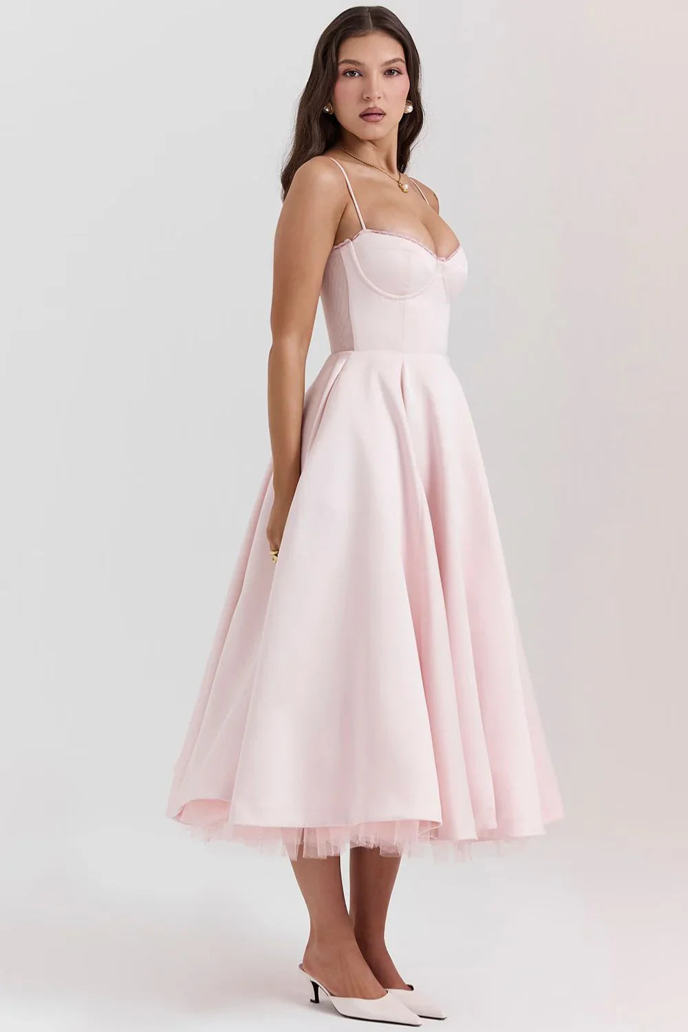 SELENE MIDI DRESS - PINK