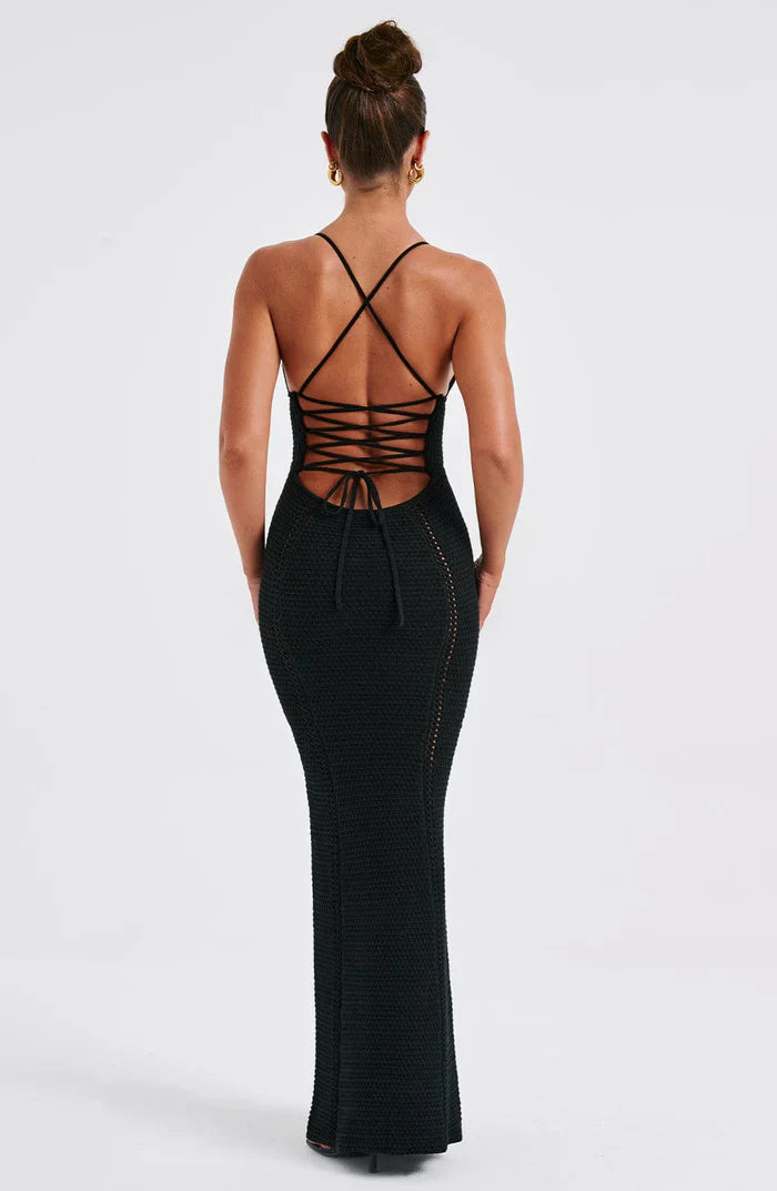 XANTHE MAXI DRESS - BLACK