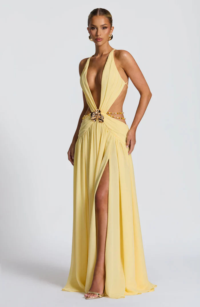 INDIANNA MAXI DRESS - YELLOW