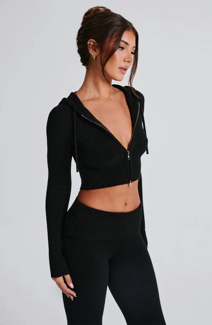 PORTIA KNIT SET - BLACK
