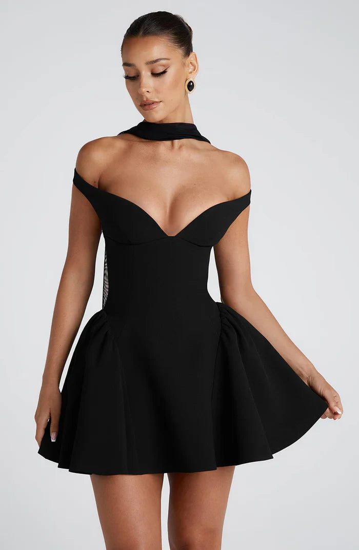 MARLA MINI DRESS - BLACK