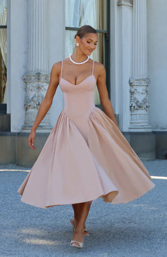 EMERSON MIDI DRESS - NUDE