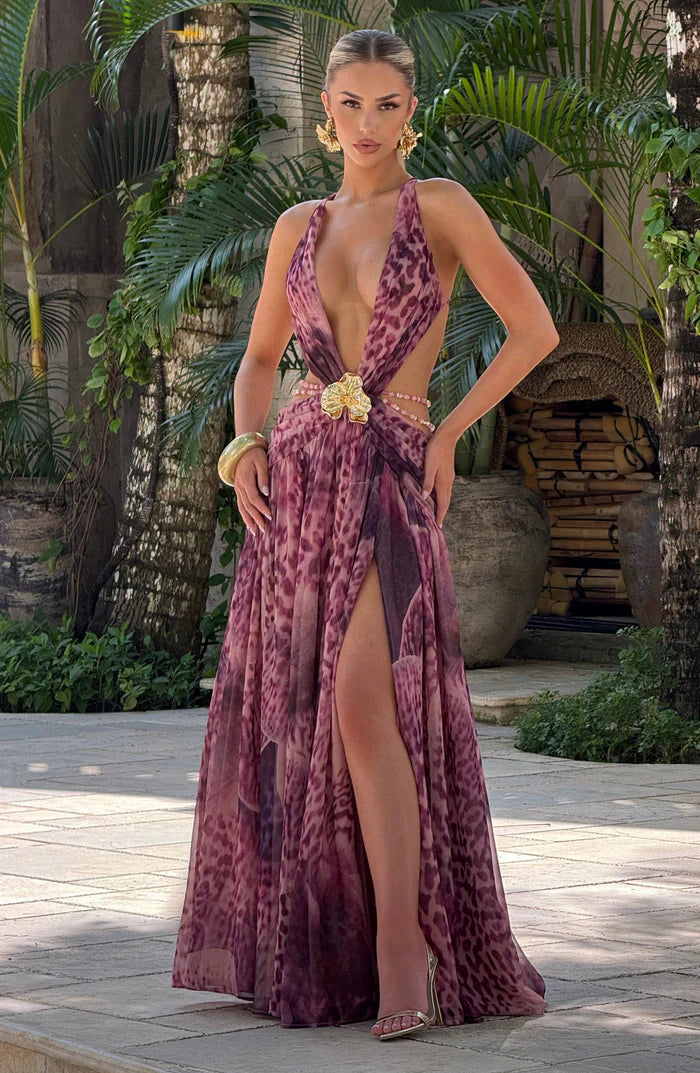 INDIANNA MAXI DRESS - PURPLE