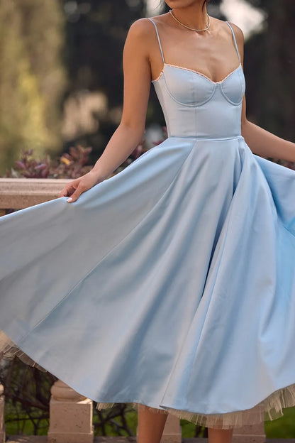 SELENE MIDI DRESS - LIGHT BLUE