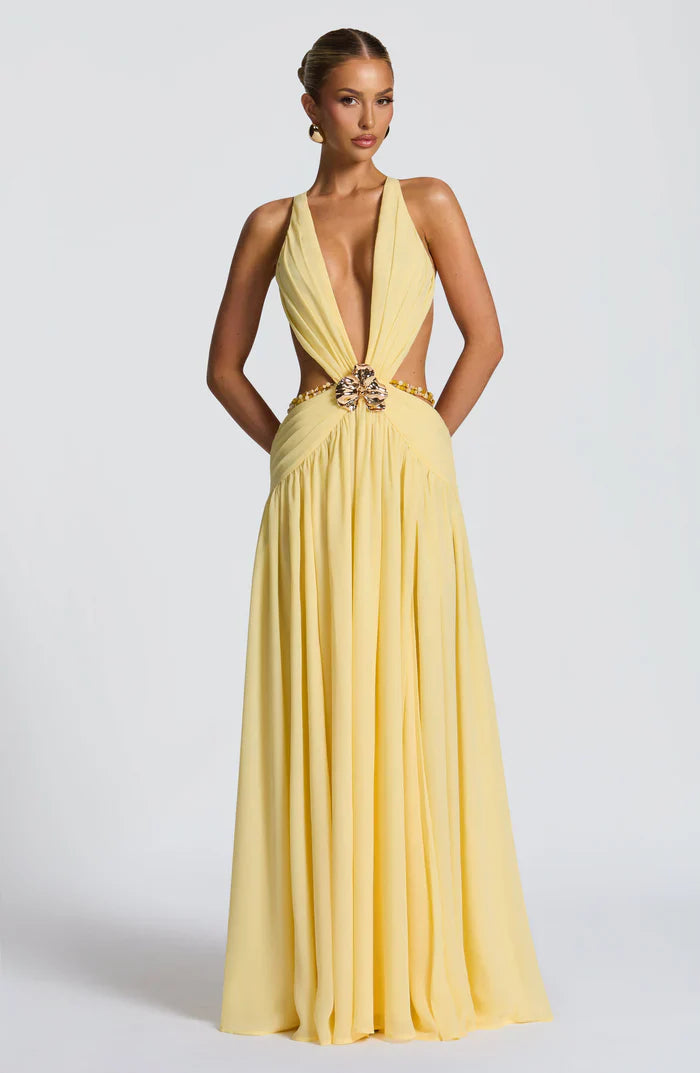 INDIANNA MAXI DRESS - YELLOW