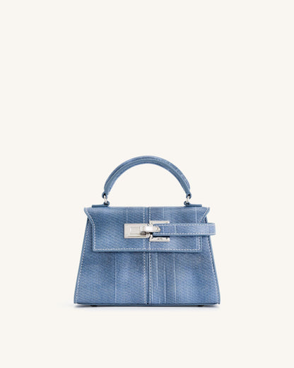 ELISE TOP HANDLE BAG - LIGHT BLUE