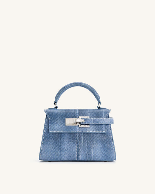 ELISE TOP HANDLE BAG - LIGHT BLUE