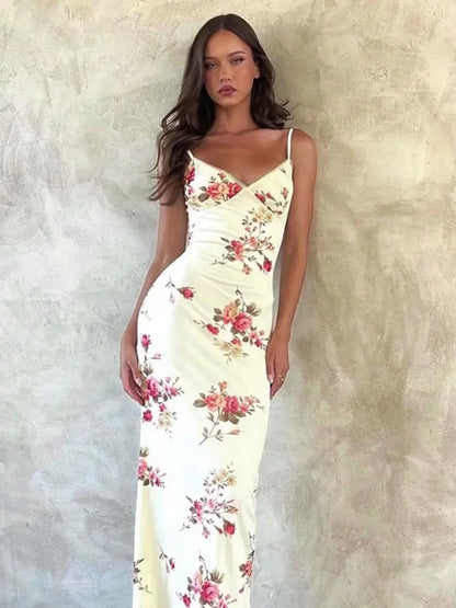 LUNAIRE ELEGANCE MAXI DRESS - WHITE