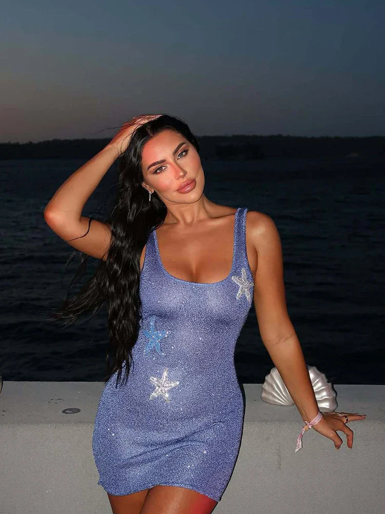 MILAN MINI DRESS - BLUE