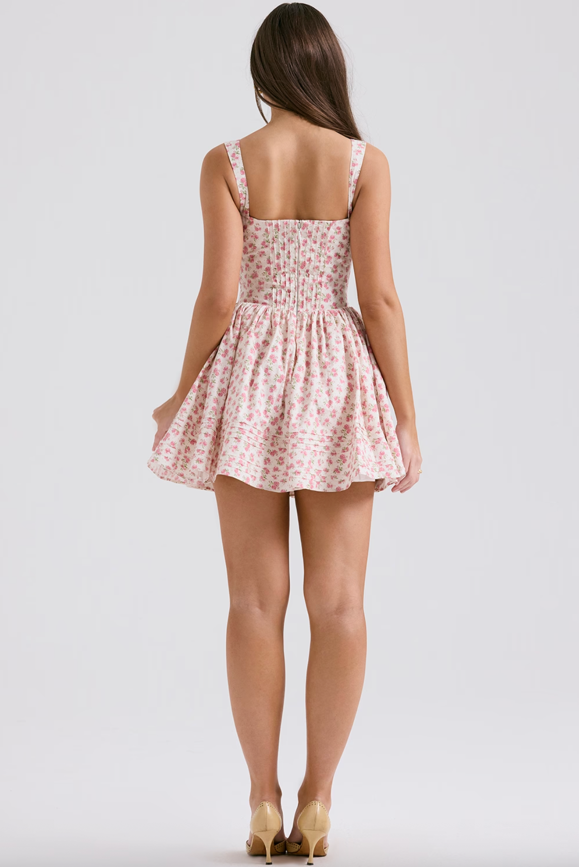 RHEA MINI DRESS - ROSE FLORAL