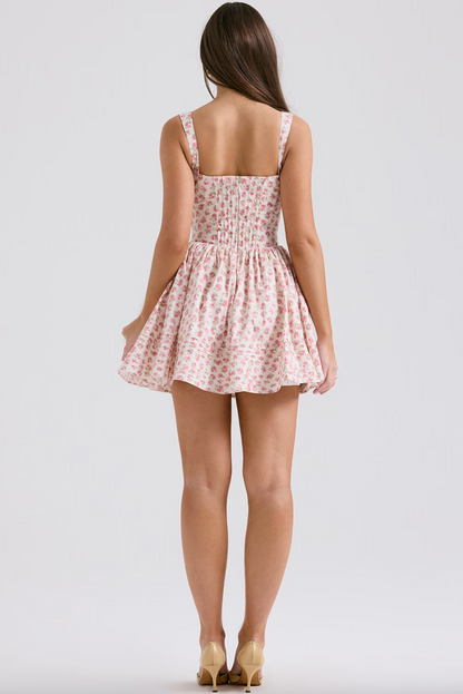 RHEA MINI DRESS - ROSE FLORAL