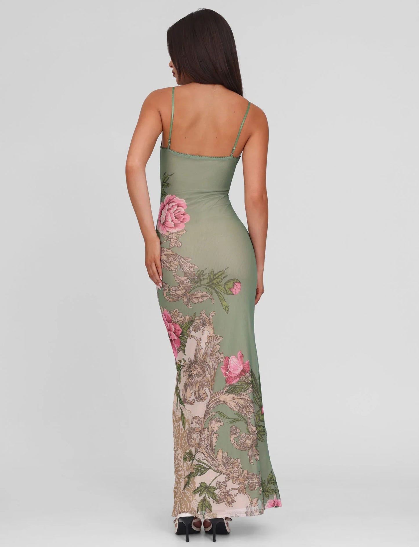 LUNAIRE ELEGANCE MAXI DRESS - GREEN