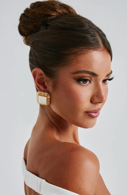 KENNEDY EARRINGS - WHITE