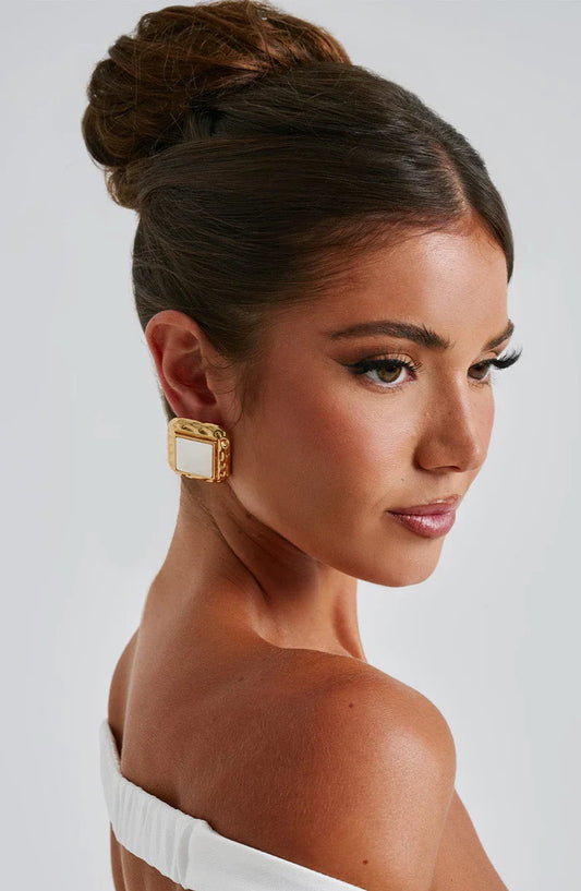 KENNEDY EARRINGS - WHITE