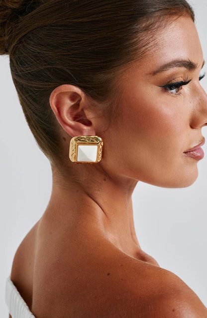 KENNEDY EARRINGS - WHITE