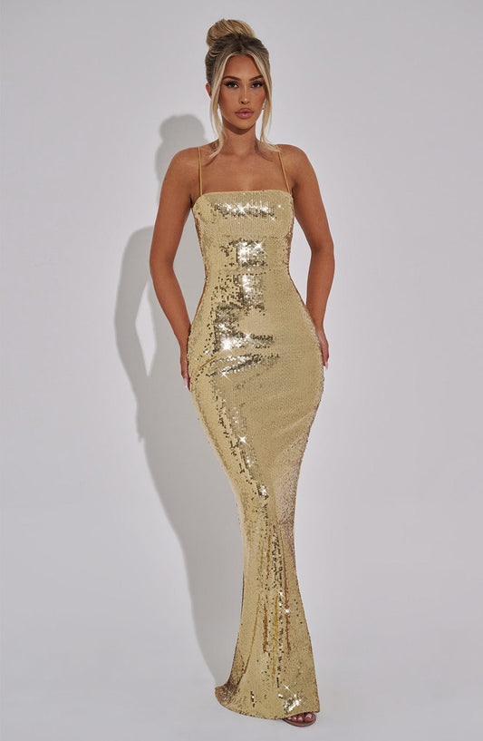 ATARI MAXI DRESS - GOLD