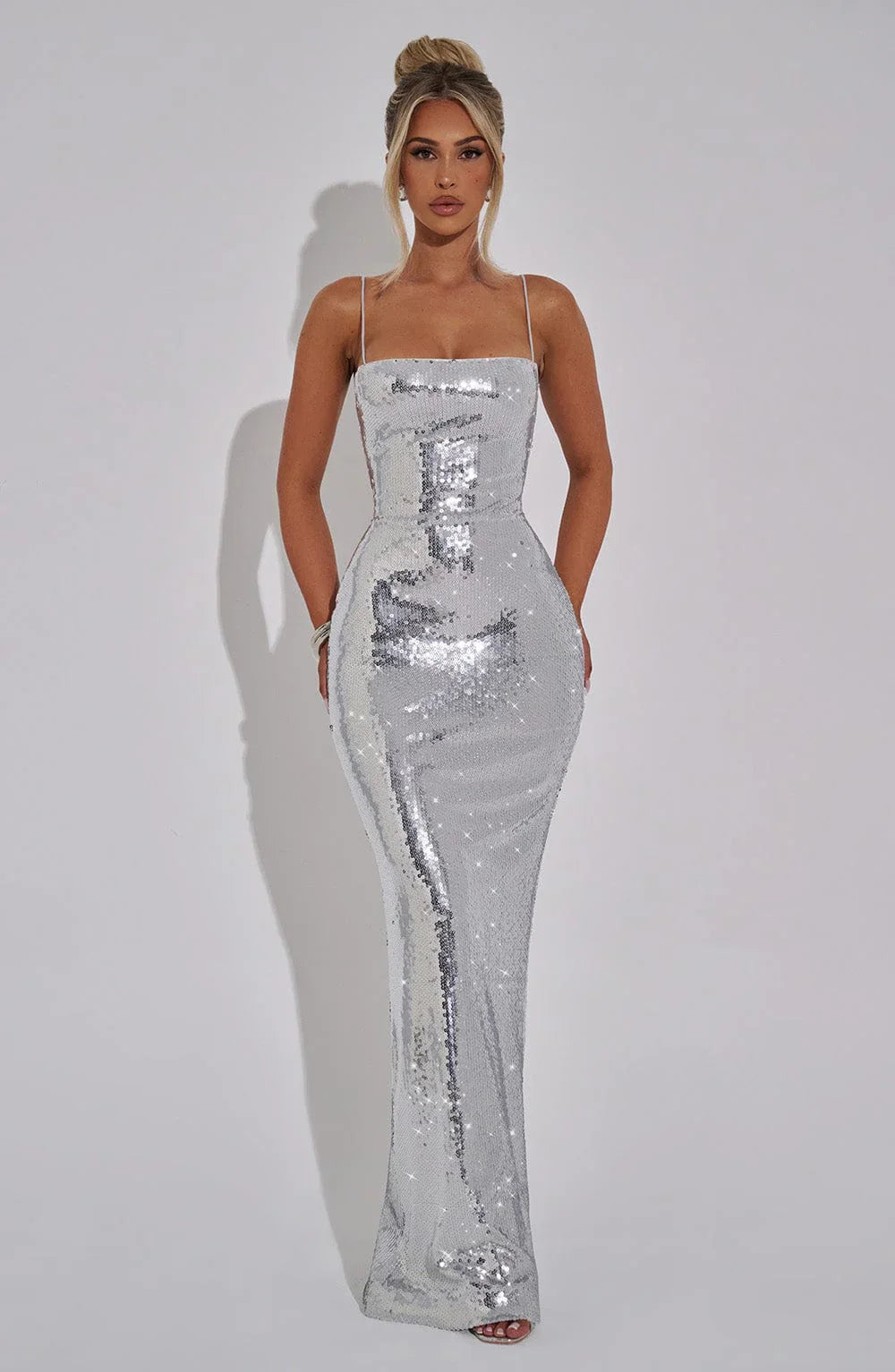 ATARI MAXI DRESS - SILVER