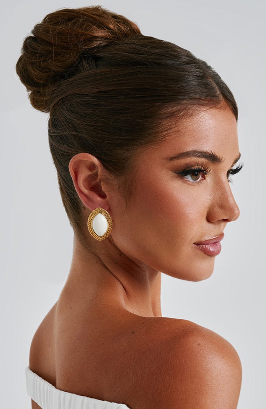 AZRA EARRINGS - WHITE