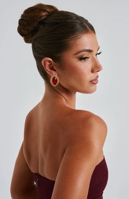 AZRA EARRINGS - RED