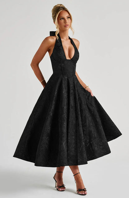EFFIE MIDI DRESS - BLACK