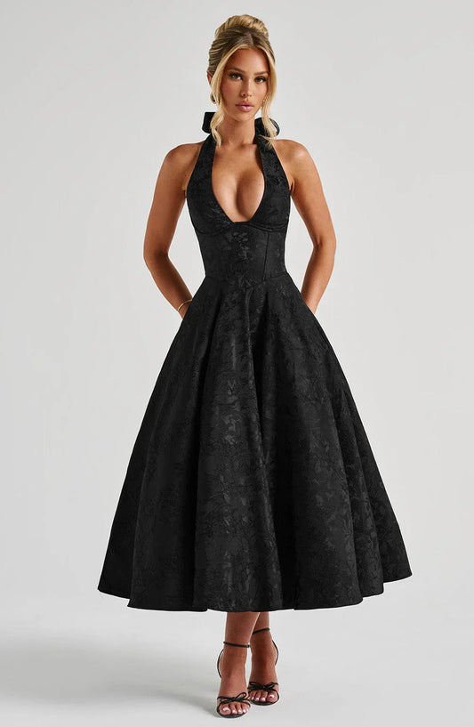 EFFIE MIDI DRESS - BLACK