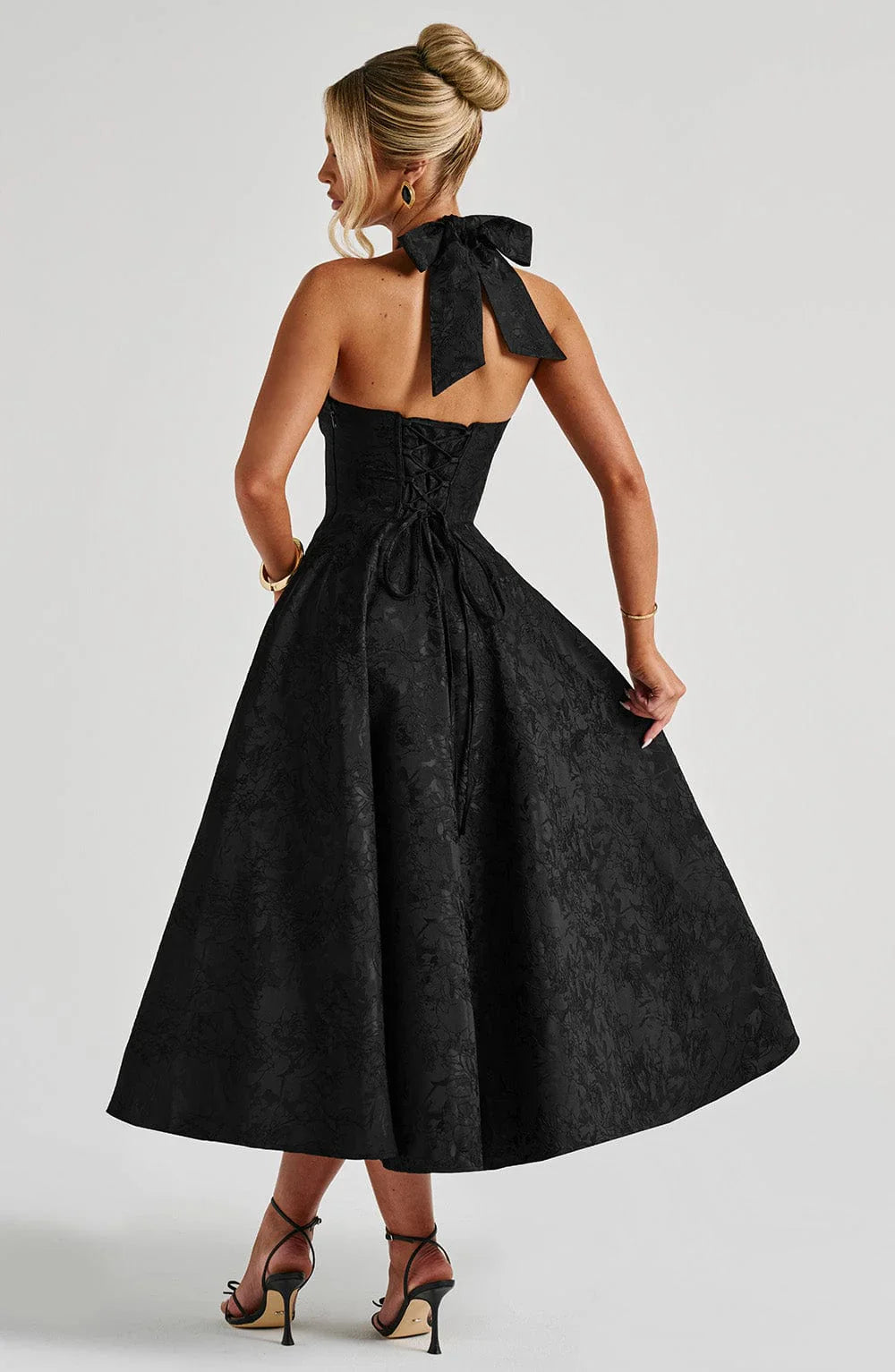EFFIE MIDI DRESS - BLACK