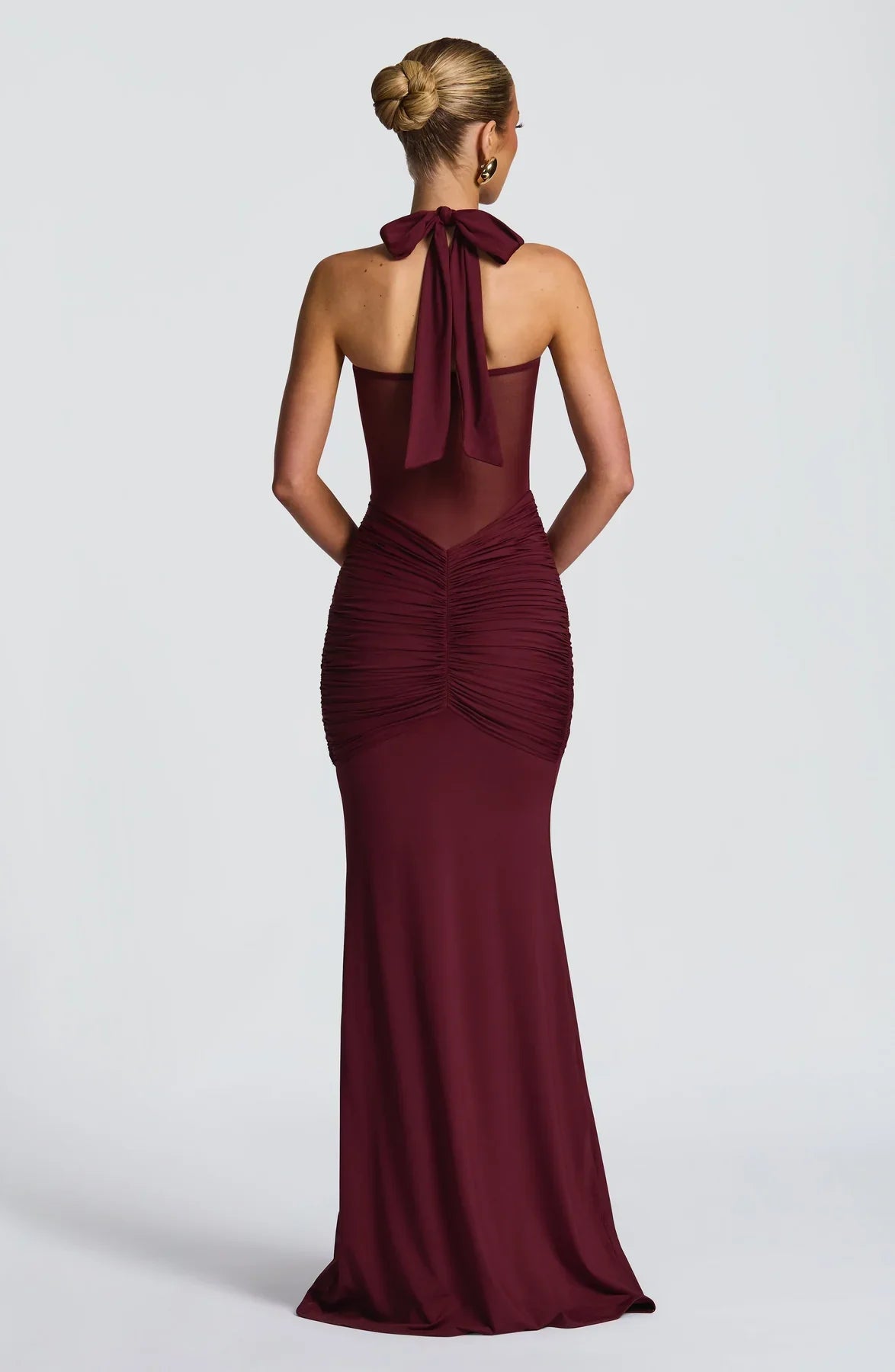 VIXEN MAXI DRESS - BURGUNDY
