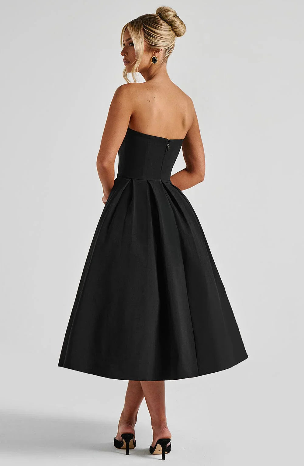 EDITH MIDI DRESS - BLACK