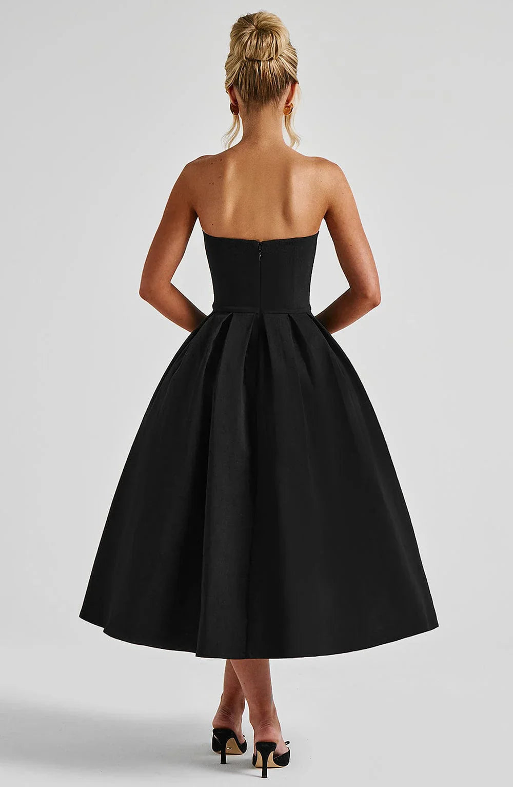 EDITH MIDI DRESS - BLACK